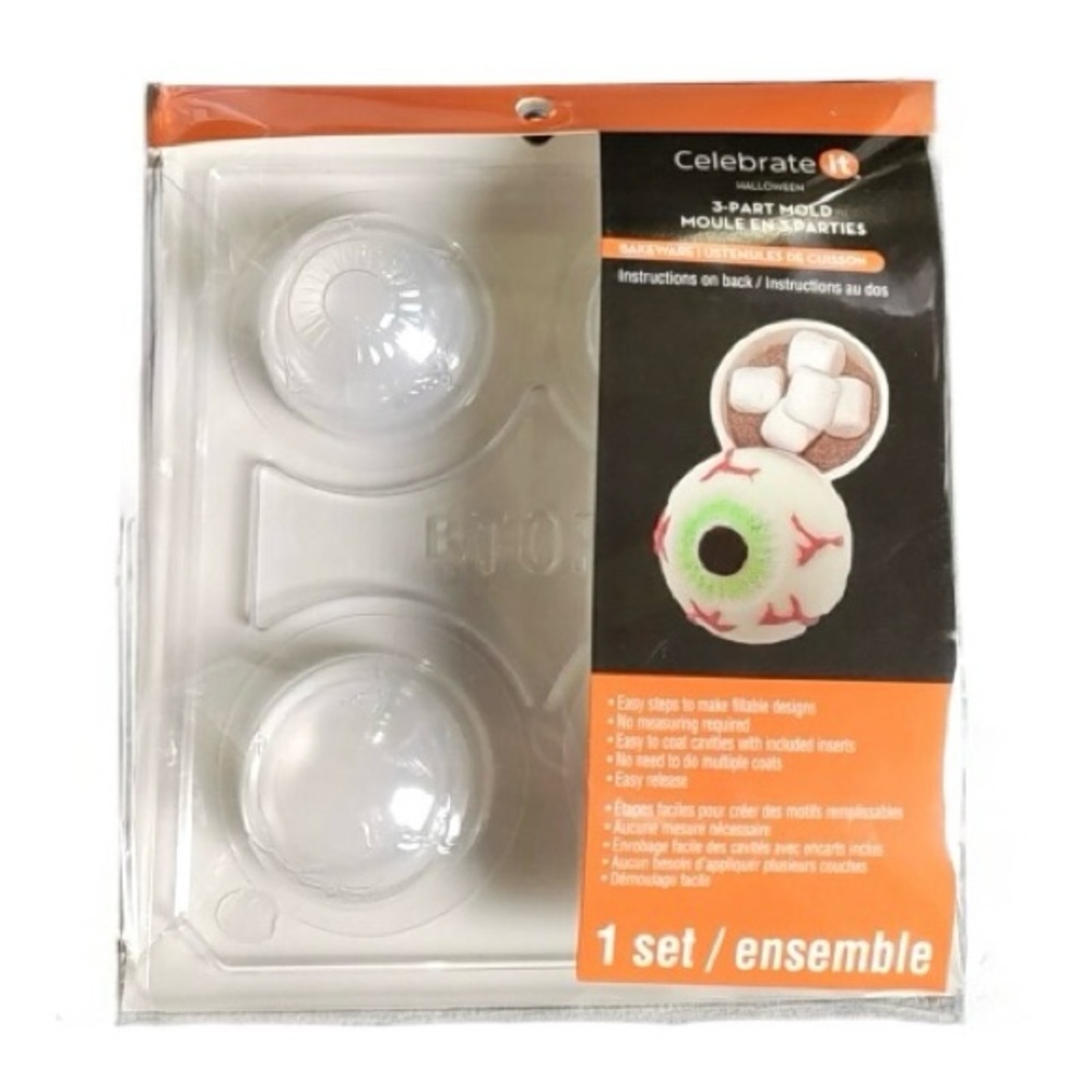 Celebrate It Halloween Chocolate Candy Treat Mold Set Halloween Eyeball Design